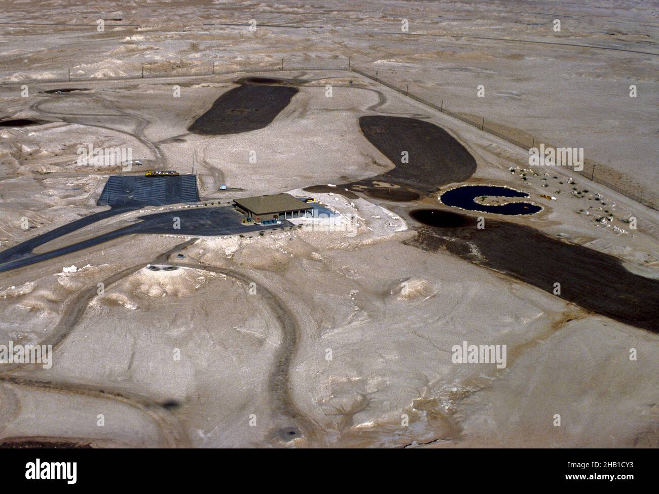Entwicklung der Infrastruktur der Ölindustrie Dhahran, Saudi Arabien, Golfplatz in der Wüste, 1979 Stockfoto
