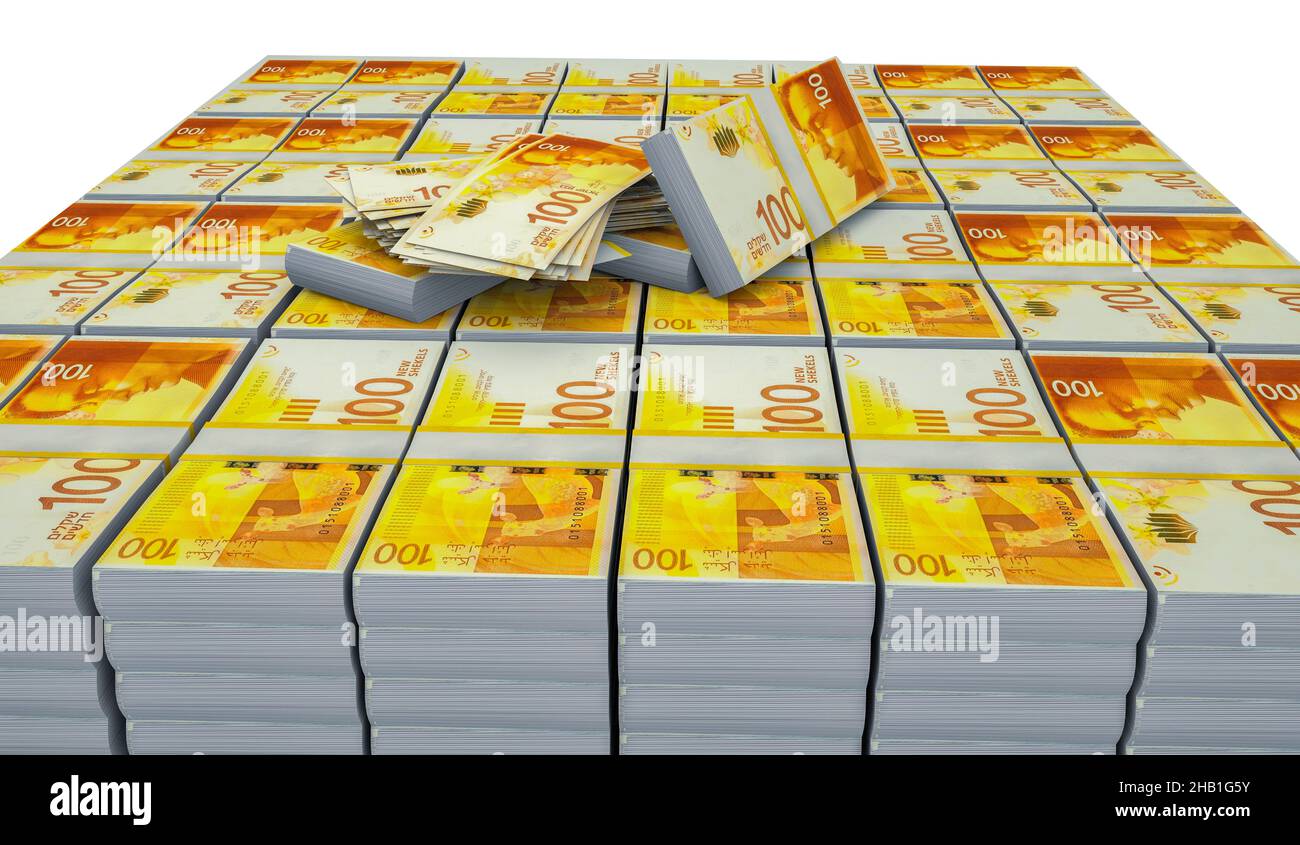 Neuer Schekel in Israel Geld Israels Hintergrund Tel Aviv ILS Stockbild -  Bild von papier, zahlung: 160252147