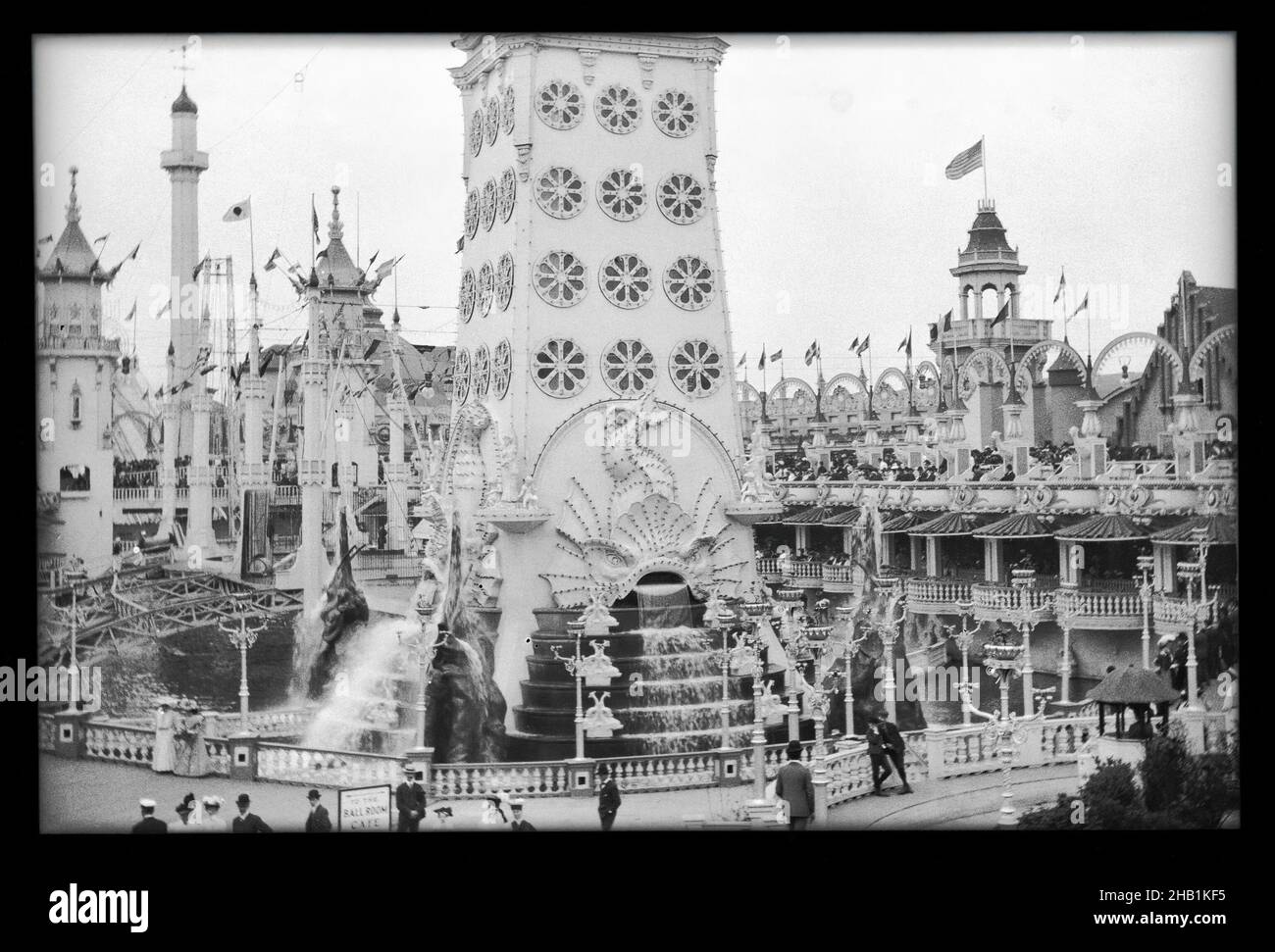 Luna Park, Eugene Wemlinger, Cellulose-Nitrat negativ, 1908 Stockfoto