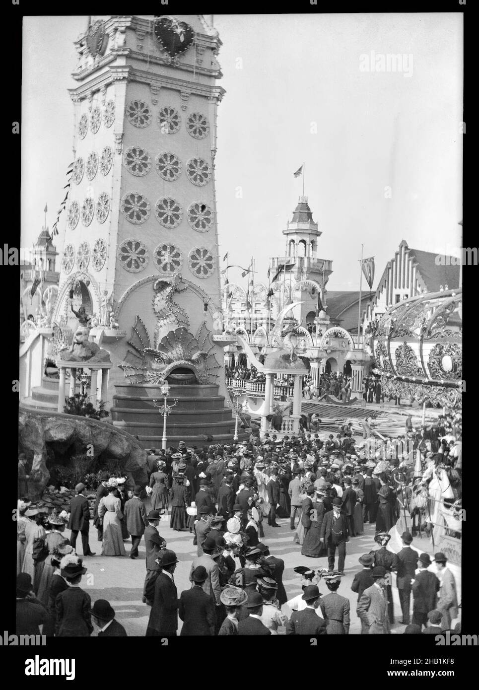 Luna Park, Eugene Wemlinger, Cellulose-Nitrat-Negativ, 1909, Coney Island Stockfoto
