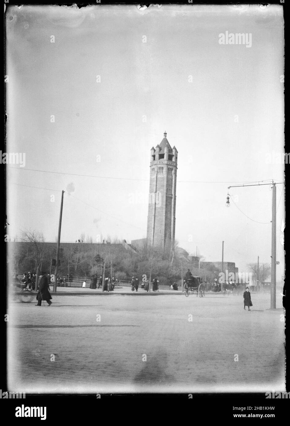 Water Tower, Prospect Park, Brooklyn, Eugene Wemlinger, Cellulose-Nitrat-negativ, Ca. 1903-1910, Brooklyn Stockfoto