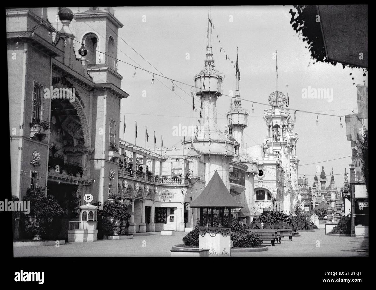 Luna Park, Eugene Wemlinger, Cellulose-Nitrat-Negativ, 1909, Coney Island Stockfoto