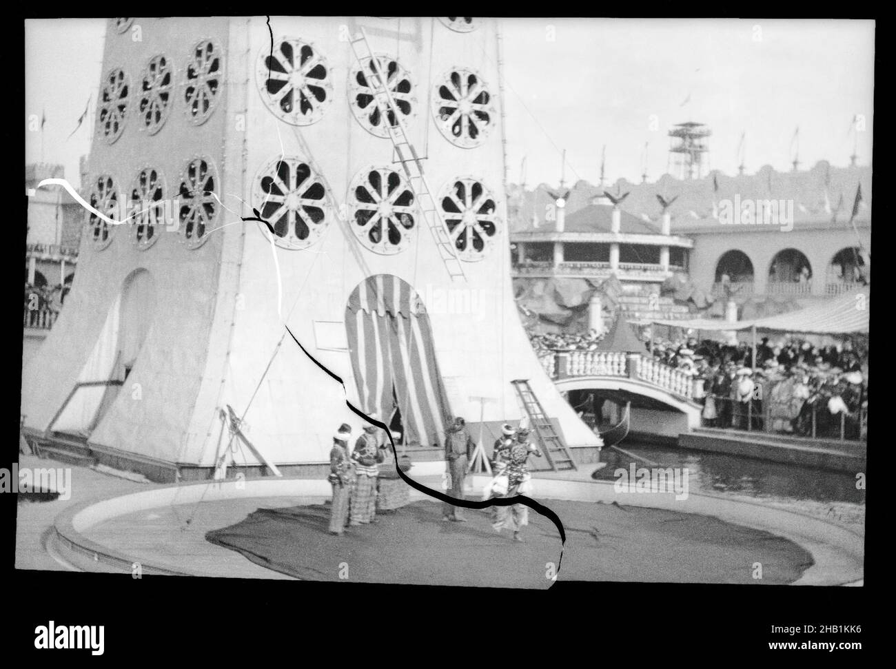 Luna Park, Eugene Wemlinger, Cellulose Nitrat negativ, 1903, Freizeitpark, Brooklyn, coney Island, luna Park Stockfoto