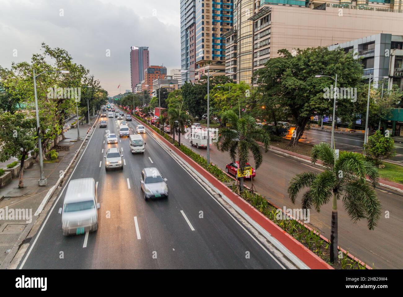 Roxas Boulevard im Ermita Bezirk in Manila, Philippinen Stockfoto