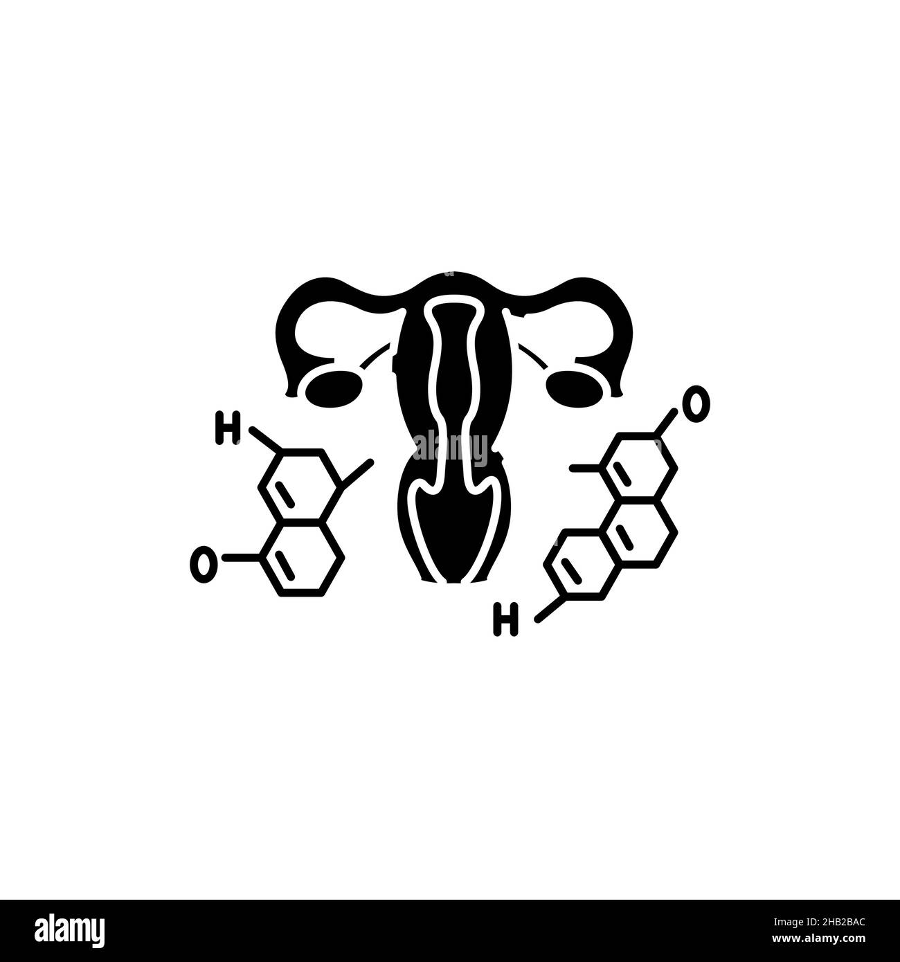 Stimulation durch Hormone Farbliniensymbol. Planung einer Schwangerschaft. Piktogramm für Webseite, mobile App, Promo. UI UX GUI Design-Element. Bearbeitbare Kontur. Stock Vektor