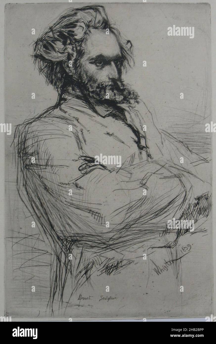 Drouet, James Abbott McNeill Whistler, amerikanisch, 1834-1903, Drypoint, 1859, Blatt: 12 1/16 x 8 5/16 Zoll, 30,6 x 21,1 cm Stockfoto