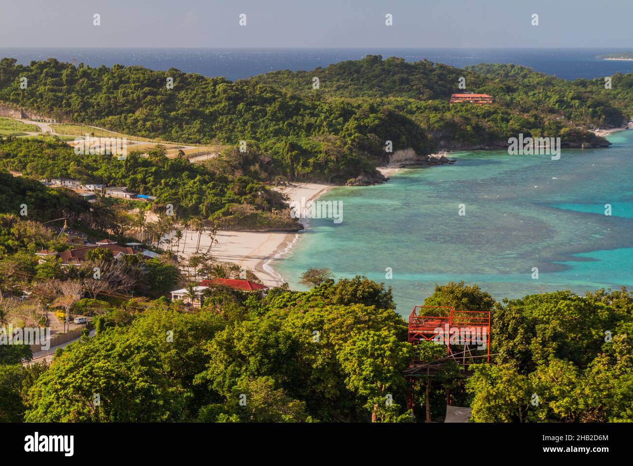 Luftaufnahme der Insel Boracay, Philippinen Stockfoto