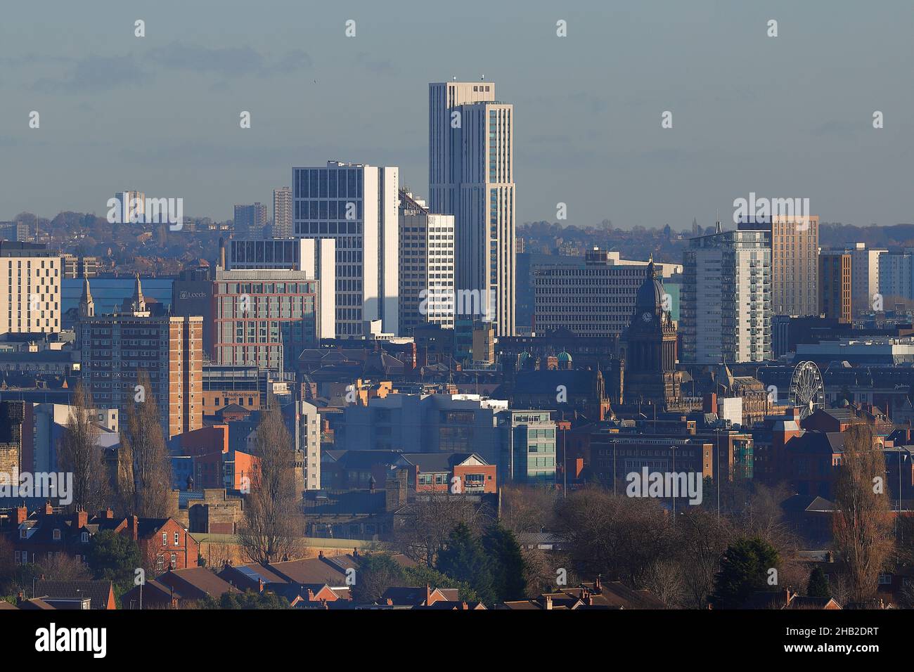 Blick auf die Studentenwohnungsgebäude im Arena Quarter im Stadtzentrum von Leeds Stockfoto