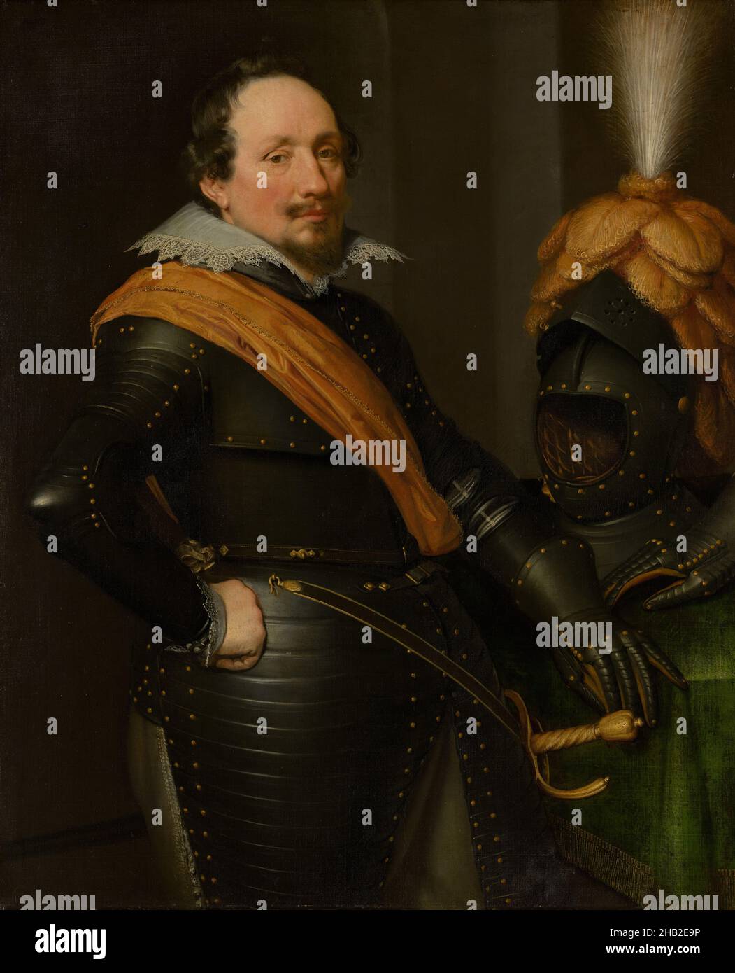 Porträt eines Offiziers, Jan Anthonisz van Ravesteyn, und Werkstatt, 1611 Stockfoto