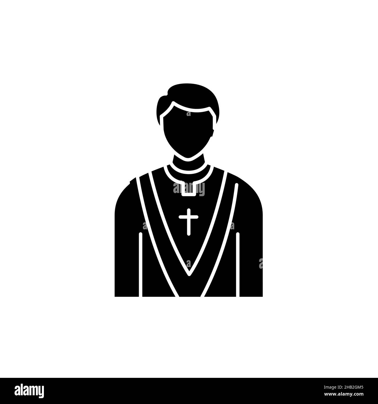 Symbol für die Farbe der Priesterlinie. Religion. Für Webseite anmelden Stock Vektor