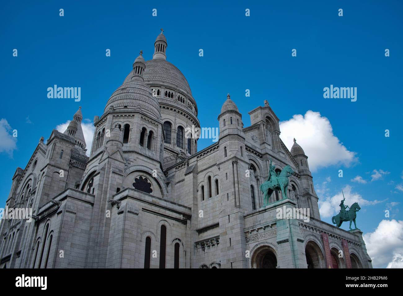 Foto der Basilika Sacre Coeur zu der Zeit Stockfoto