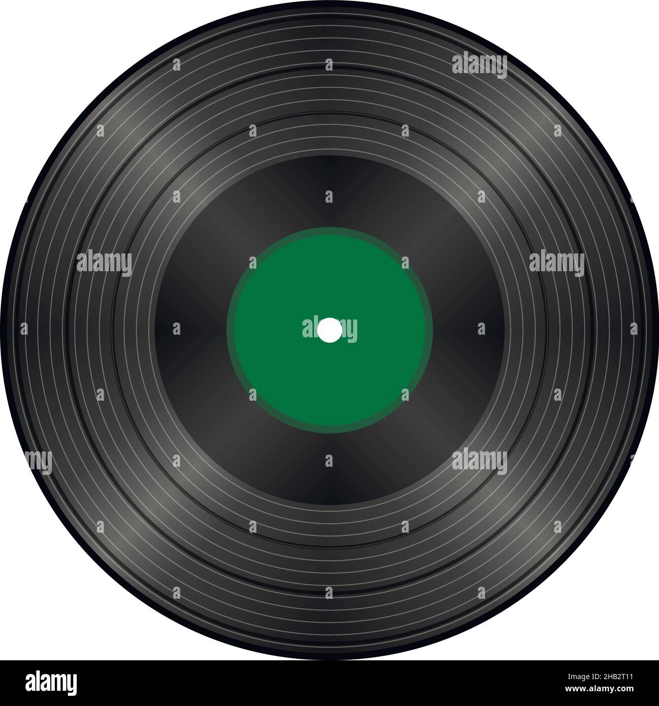Black vintage Vinyl Schallplatte, Vektor-Illustration Stock Vektor