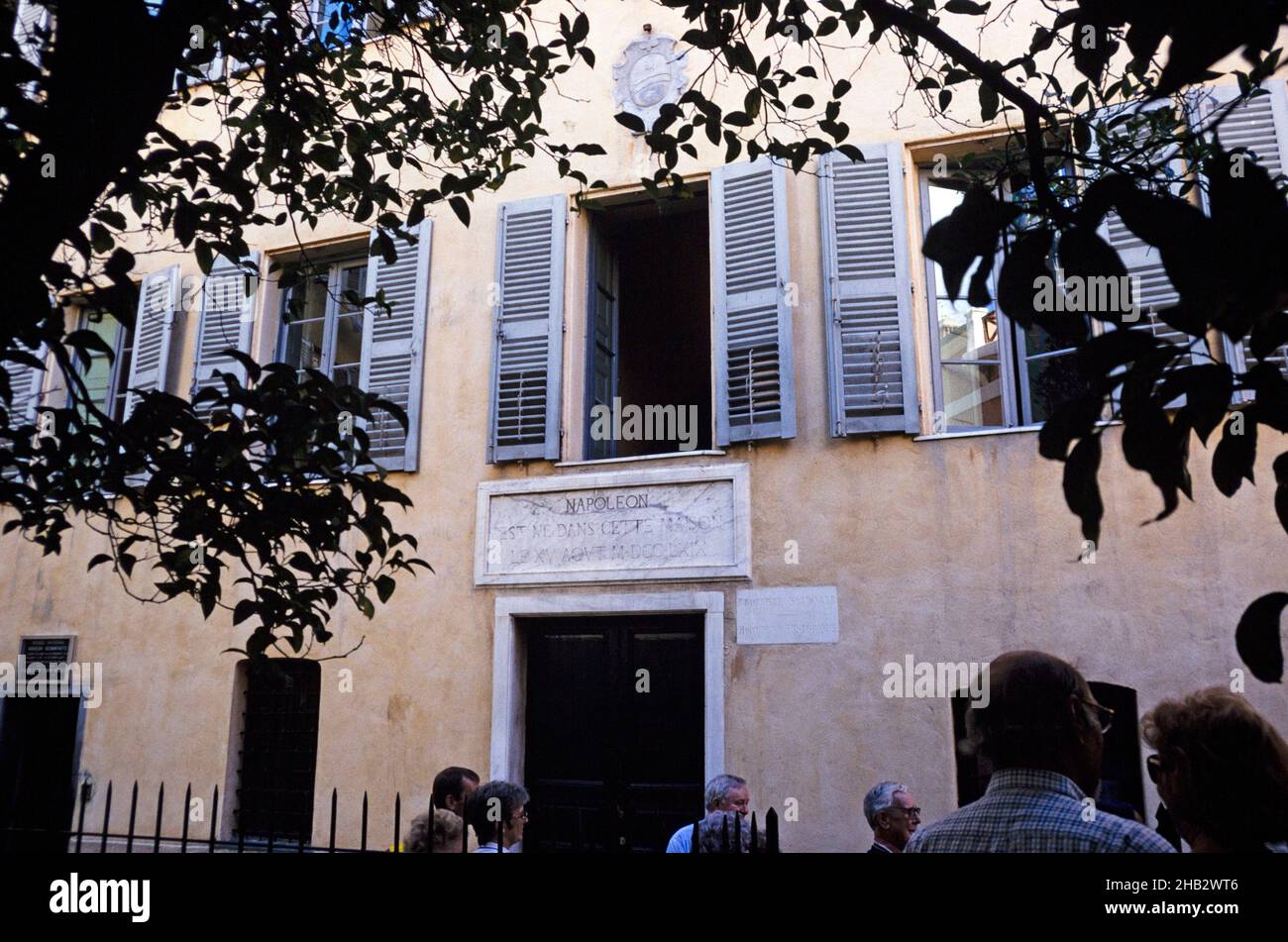 Geburtsort Napoleons, Nationalmuseum der Residenz Bonaparte, Ajaccio, Korsika, Frankreich im Jahre 1998 Stockfoto