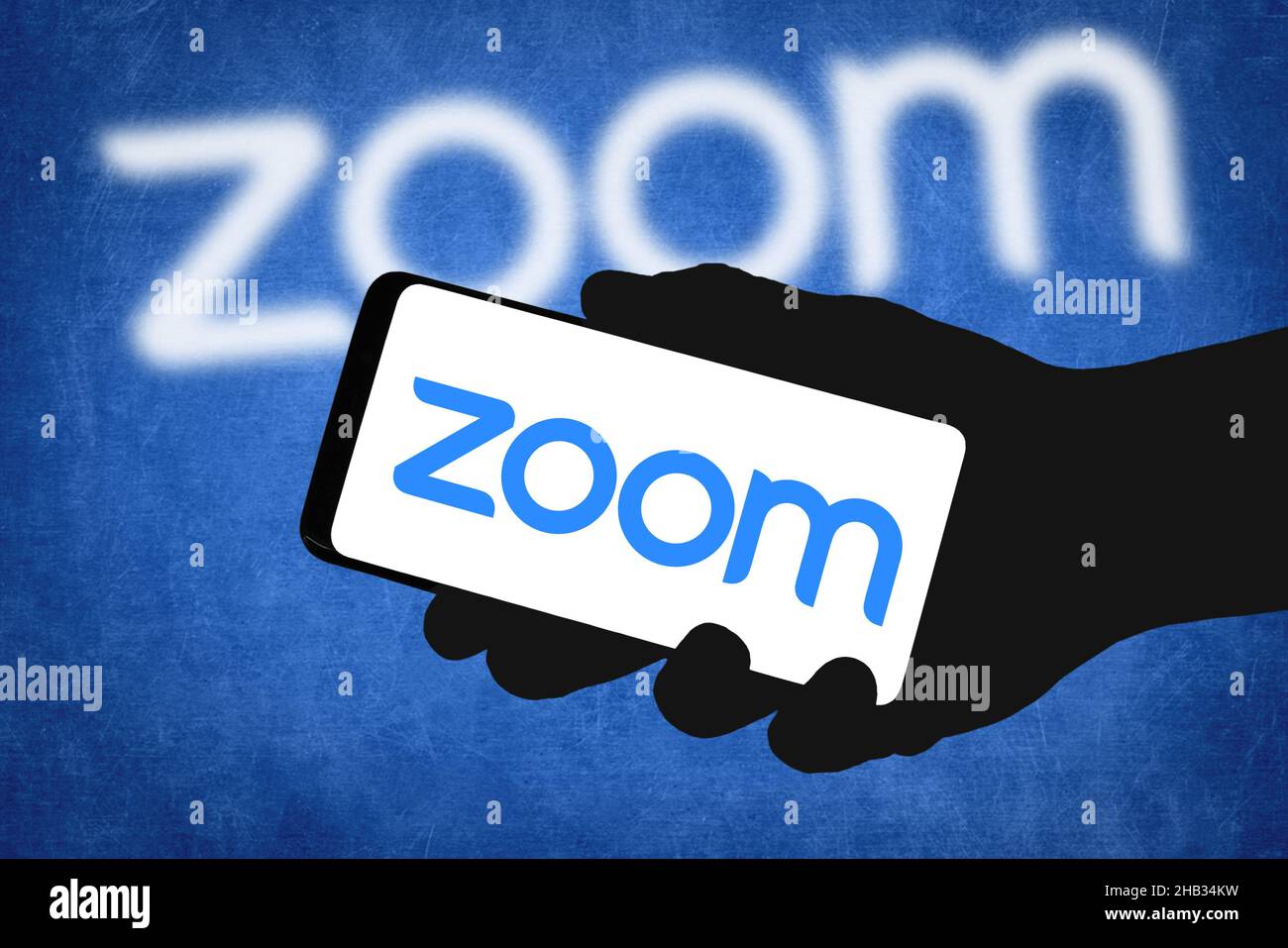 Videokommunikation Zoomen Stockfoto