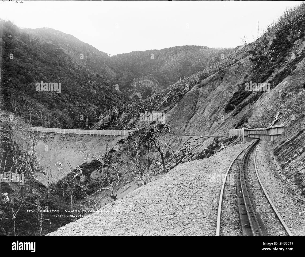 Rimutaka Incline, Wellington, Burton Brothers Studio, Fotostudio, Neuseeland, Gelatine-Trockenteller-Prozess Stockfoto