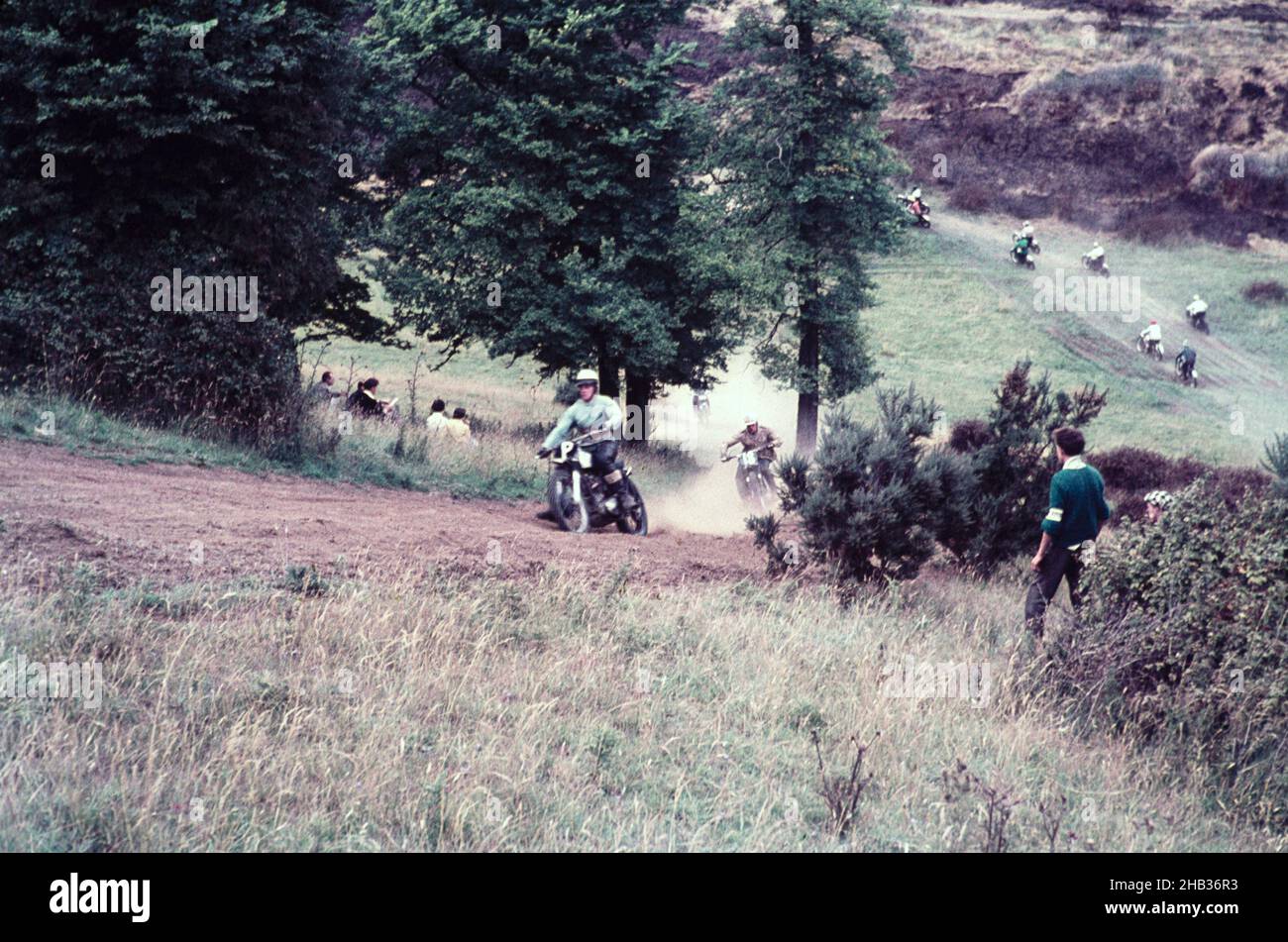Motorrad Scrambler Rennen an unbekannter Stelle England c 1960 Stockfoto