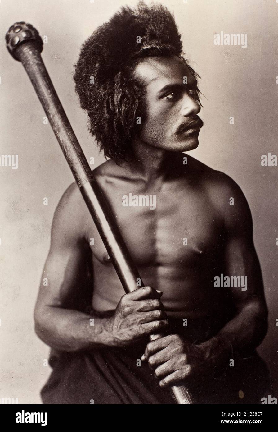 Ein Fidschi-Studio, Burton Brothers, 1884, Fidschi Stockfoto