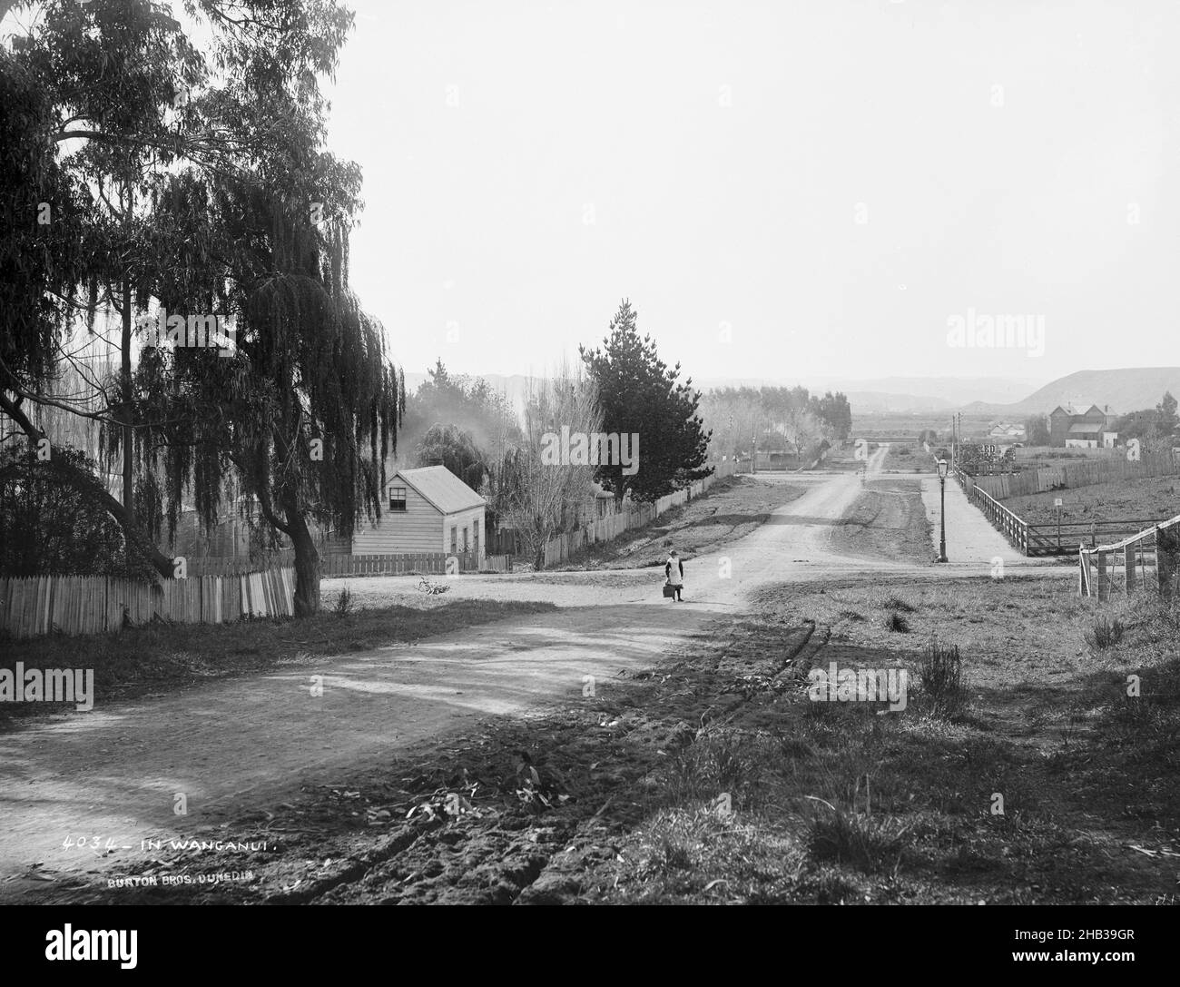 In Wanganui, Studio der Burton Brothers, Fotostudio, Dunedin, Schwarz-Weiß-Fotografie Stockfoto