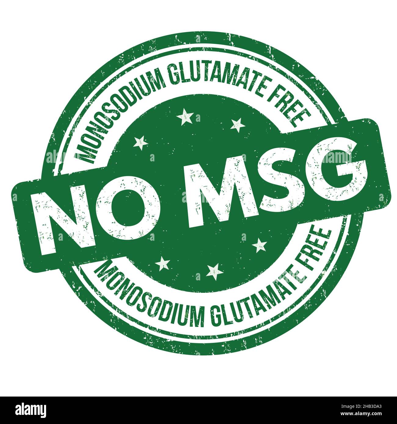 Kein MSG (Monotrium-Glutamat-frei) Grunge-Gummistempel auf weißem Hintergrund, Vektorgrafik Stock Vektor