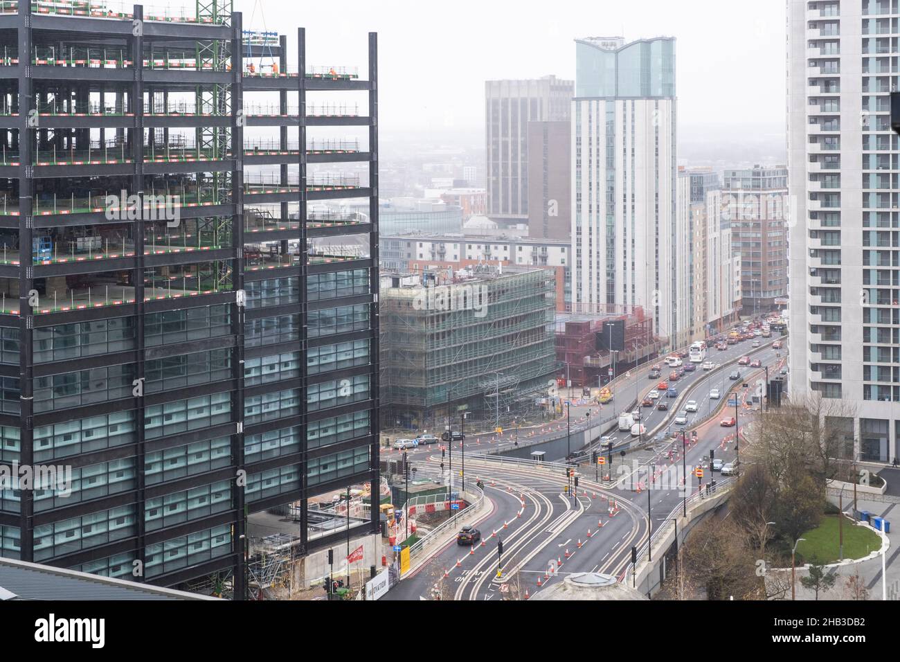 Bau des Paradieses im Stadtzentrum von Birmingham Stockfoto