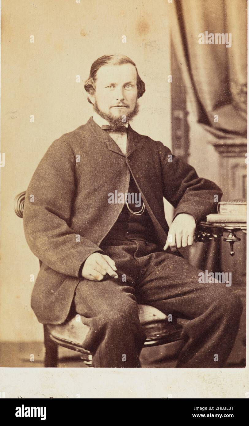Man, Burton Brothers Studio, 1860s, Dunedin Stockfoto