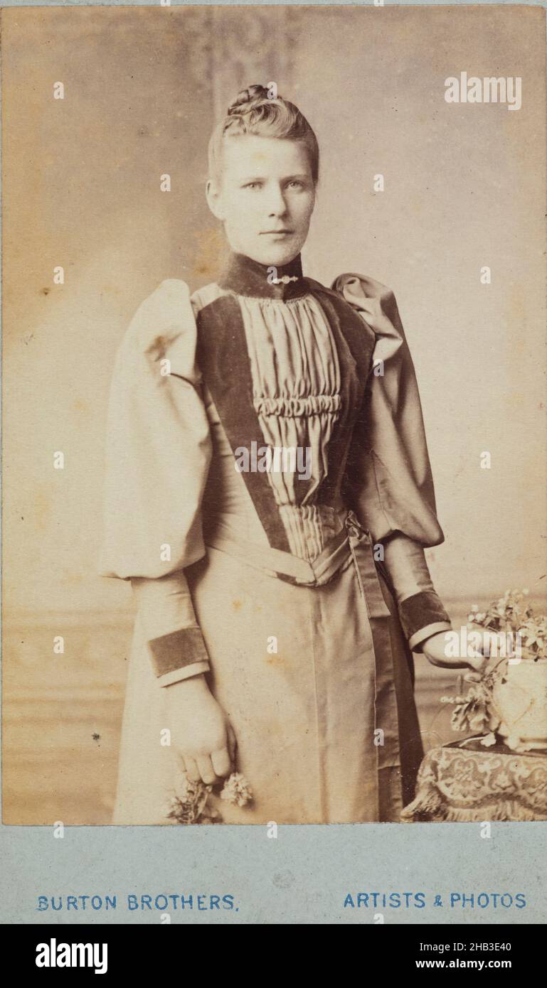 Woman, Burton Brothers Studio, Photography Studio, 1860s, Dunedin Stockfoto