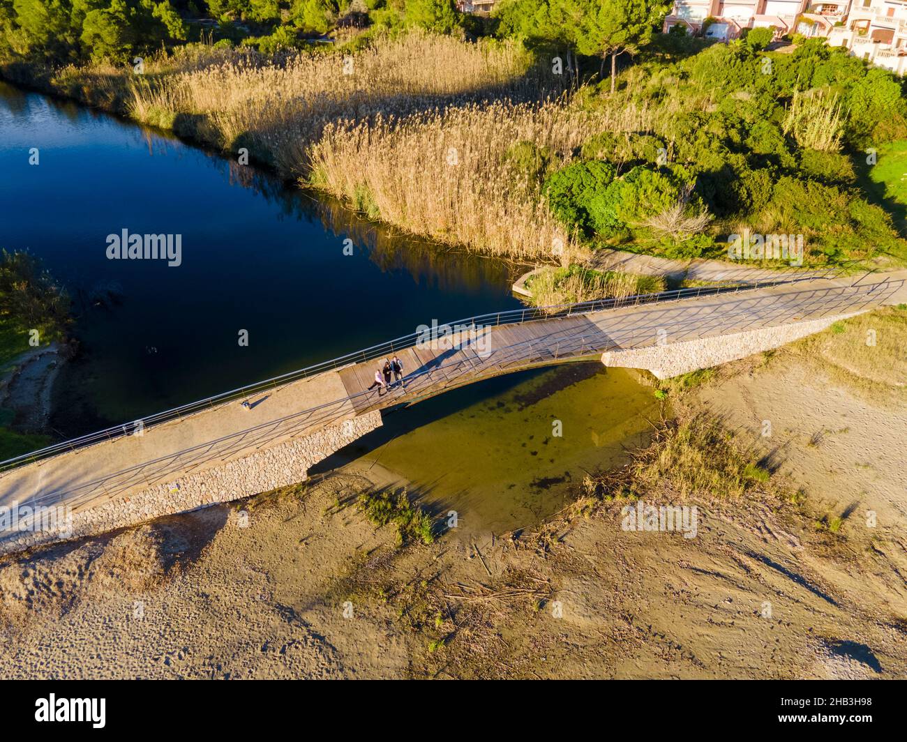 Canyamel, Mallorca von Drone. Luftaufnahmen von der Insel Mallroca in Spanien! Stockfoto