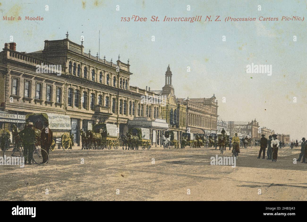 Dee Street, Invercargill, Neuseeland, Muir & Moodie Studio, 1906, Invercargill Stockfoto