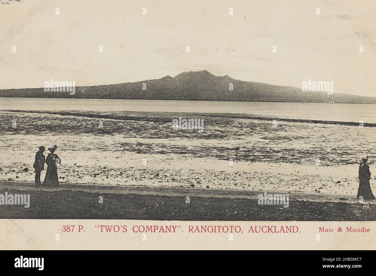 Two's Company, Rangitoto, Auckland, Neuseeland, Muir & Moodie Studio, 1905, Auckland Stockfoto
