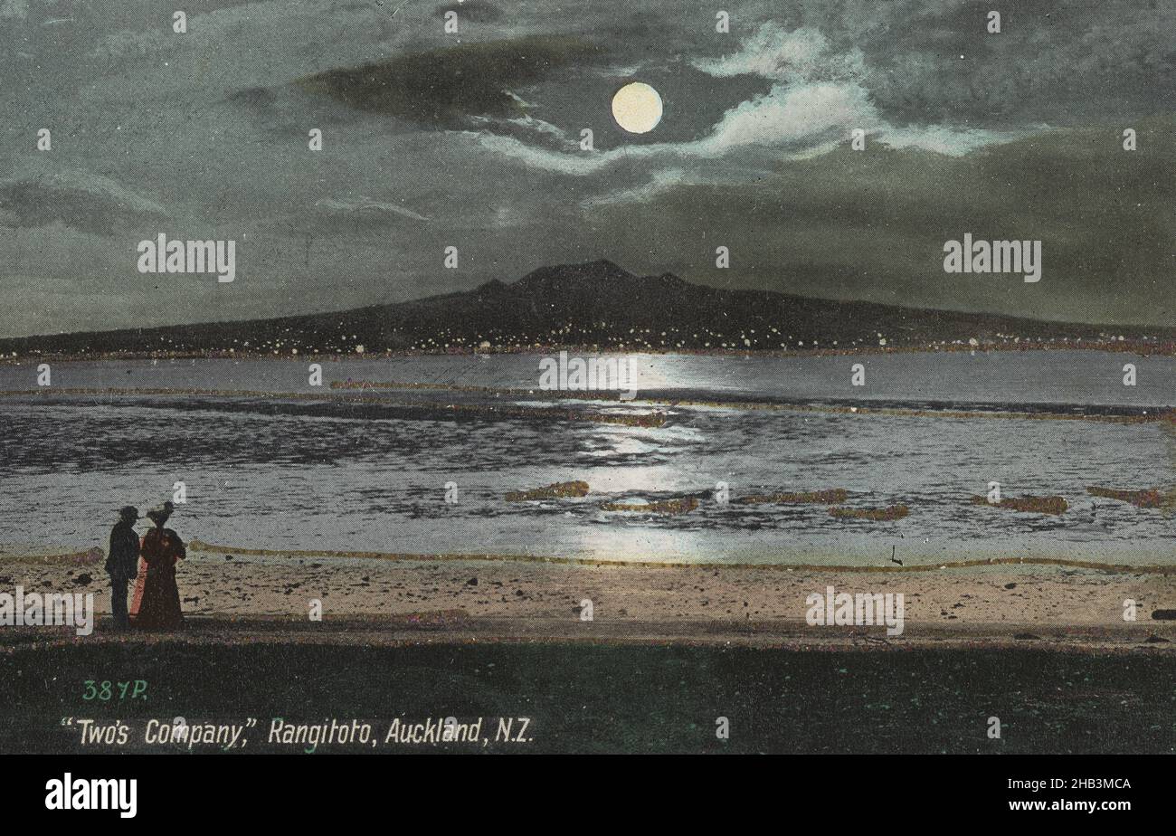 Two's Company, Rangitoto, Auckland, Neuseeland, Muir & Moodie Studio, 1905, Auckland Stockfoto
