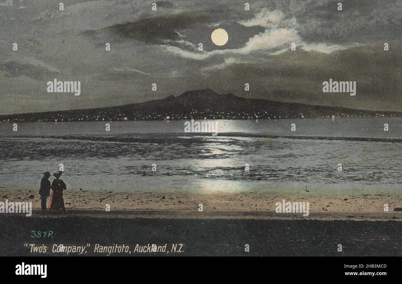 Two's Company, Rangitoto, Auckland, Neuseeland, Muir & Moodie Studio, 1905, Auckland Stockfoto