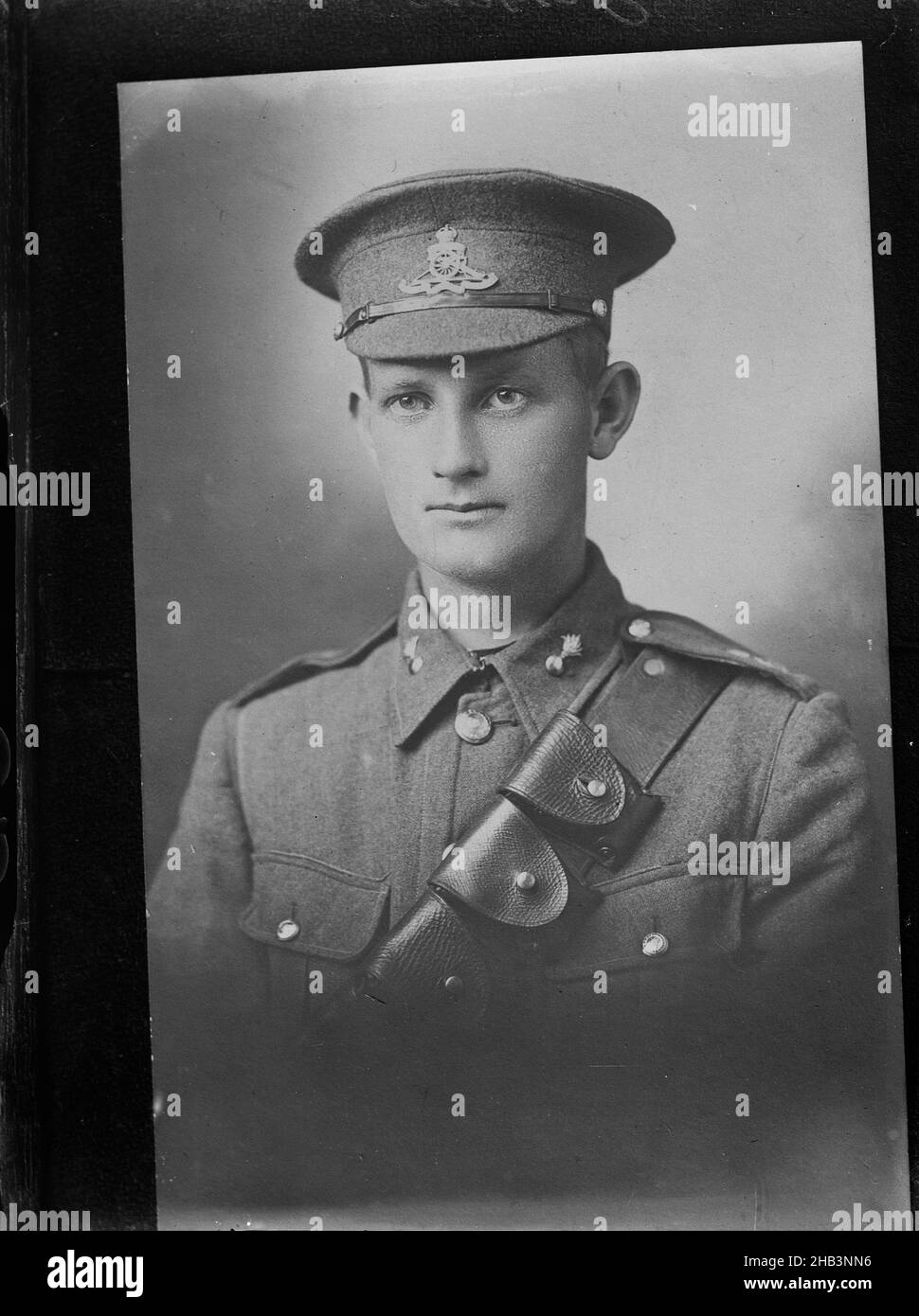 Kopie eines Porträts von Donald Jessen, Berry & Co, Kopist, um 1920, Wellington, Schwarzweiß-Fotografie, Donald Jessen, Dienstnummer 2/2848 Stockfoto