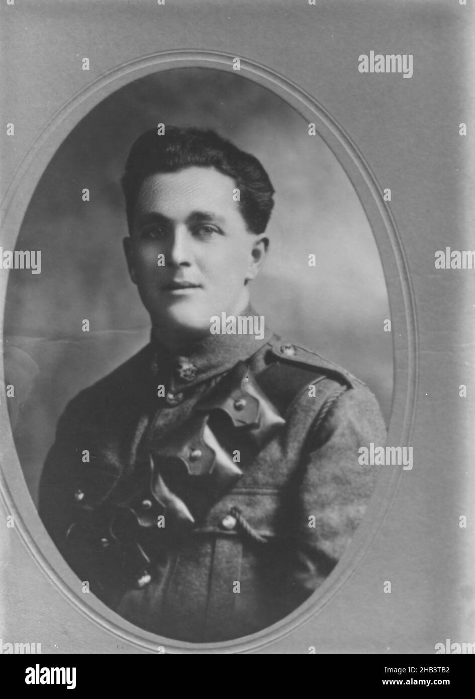 Kopie eines Soldaten-Portraits, Inschrift: „rides“, „Berry & Co“, Kopist, um 1920, Wellington Stockfoto