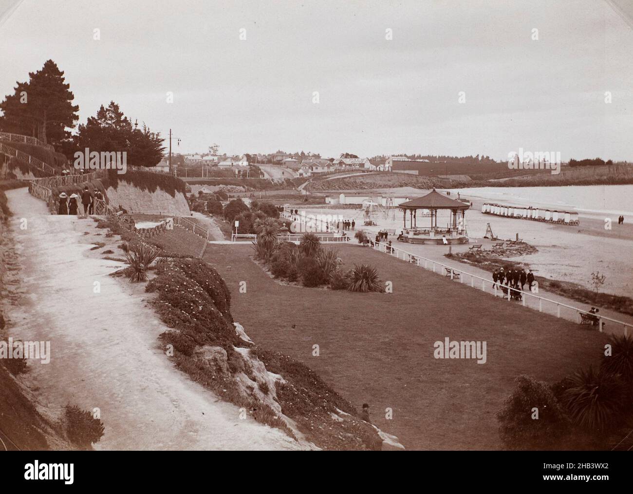 Strand in Timaru, Burton Brothers Studio, Timaru Stockfoto