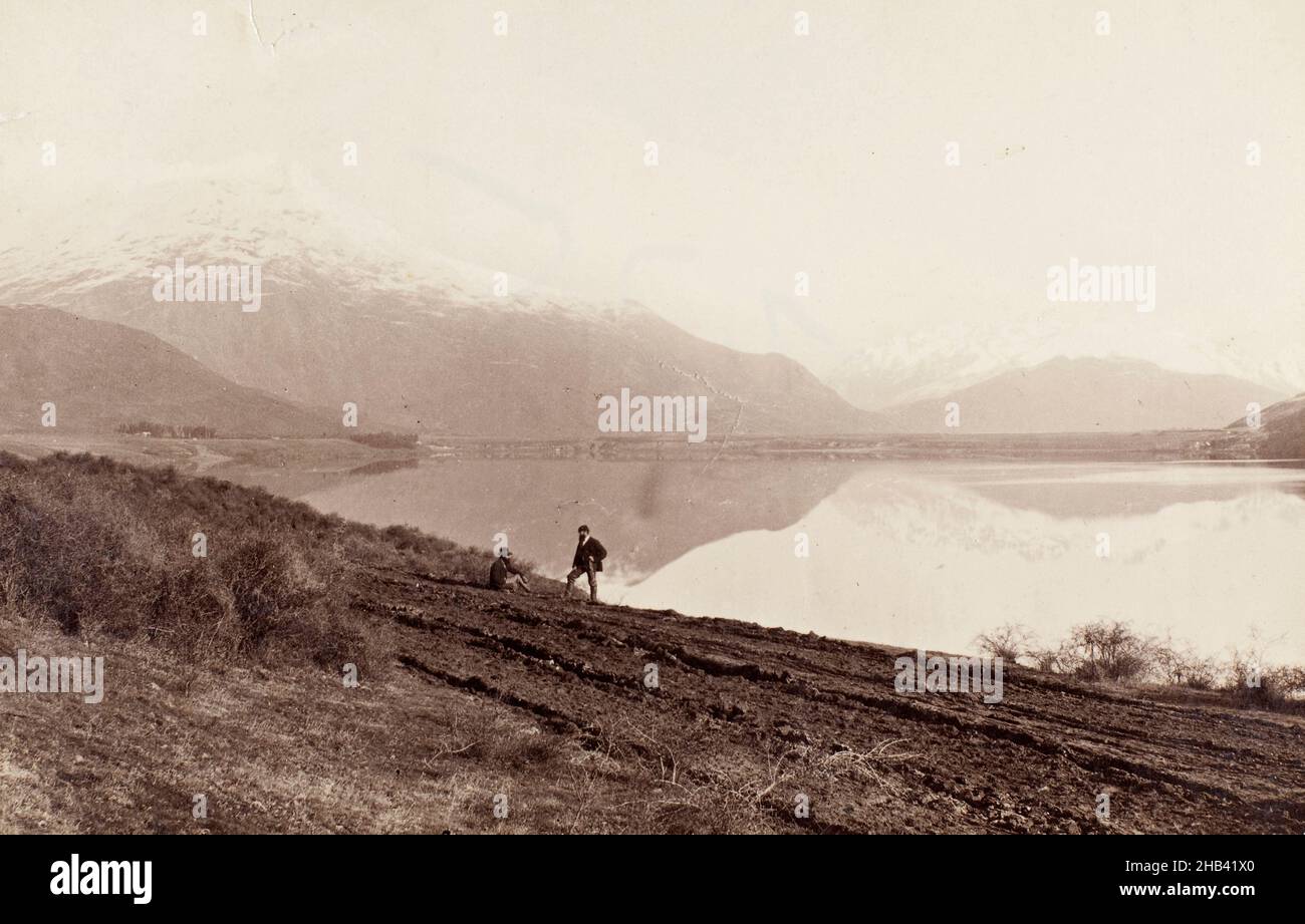 Lake Hayes, Burton Brothers Studio, 1870-1880s, Otago Stockfoto