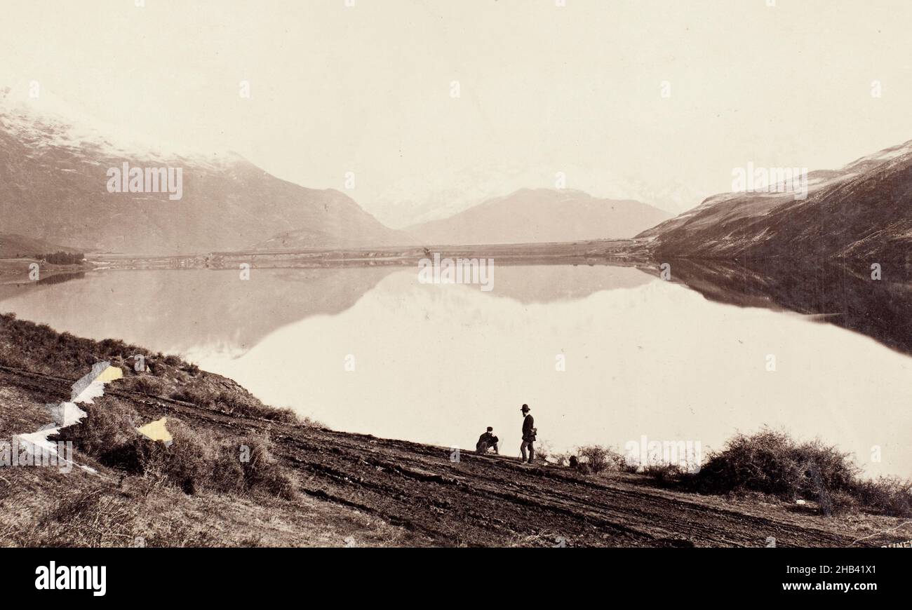 Lake Hayes, Burton Brothers Studio, 1870-1880s, Otago Stockfoto