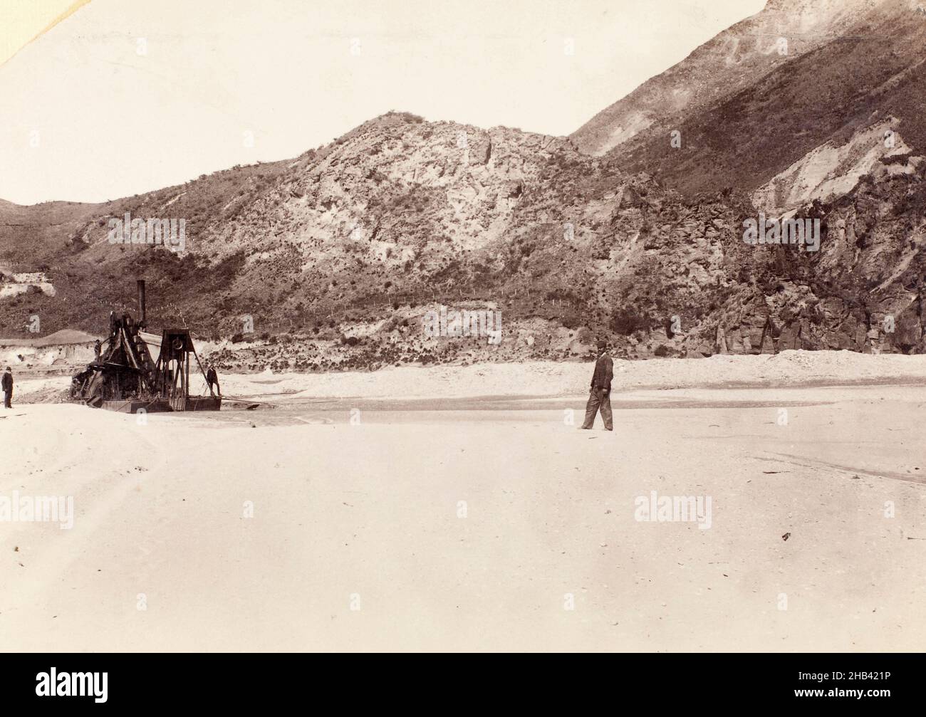 Dredge, Burton Brothers Studio, 1870-1880s, Otago Stockfoto