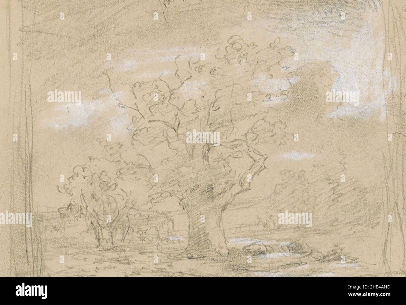 Blatt 44 rückseitig aus einem Skizzenbuch mit 46 Seiten, Landschaften, Willem Cornelis Rip, 1874 - 1875 Stockfoto