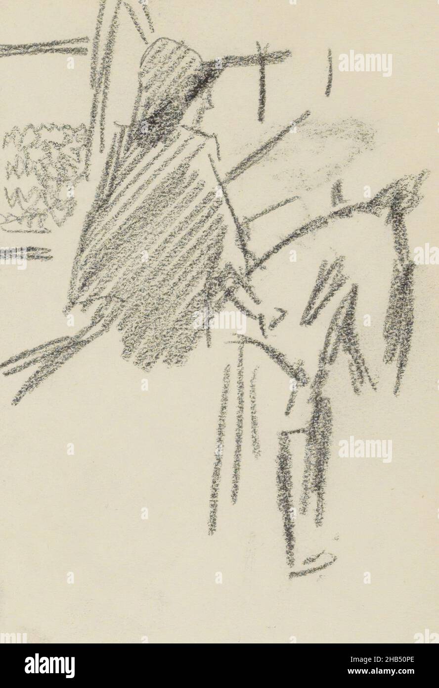 Blatt 18 recto aus Skizzenbuch LIX mit 21 Blättern, Reiter, Isaac Israelels, 1887 - 1934 Stockfoto