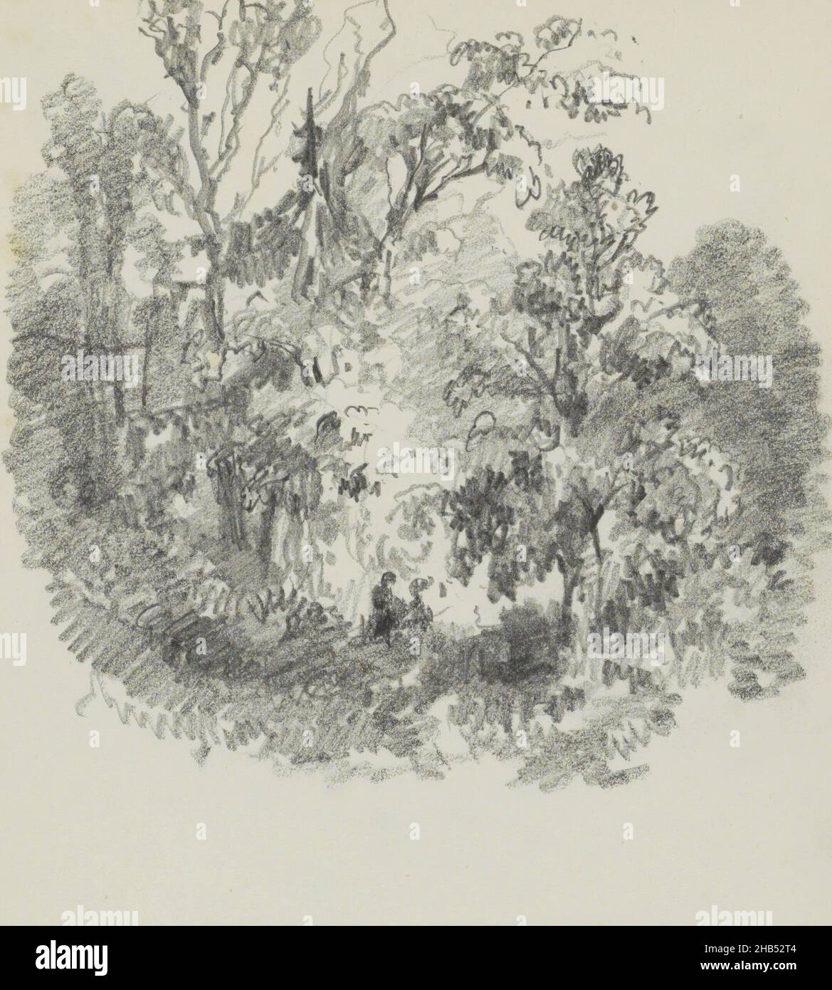 Seite 6 Recto aus einem Skizzenbuch mit 17 Seiten, Wald, Maria Vos, 1834 - 1906 Stockfoto