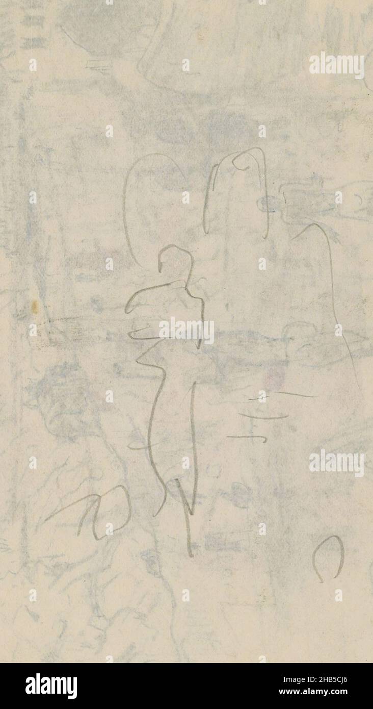 Seite 87 aus einem Skizzenbuch mit 87 Seiten., Studie, Zeichner: Marius Bauer, Indien, 1924 - 1925, Marius Bauer, 1924 - 1925 Stockfoto