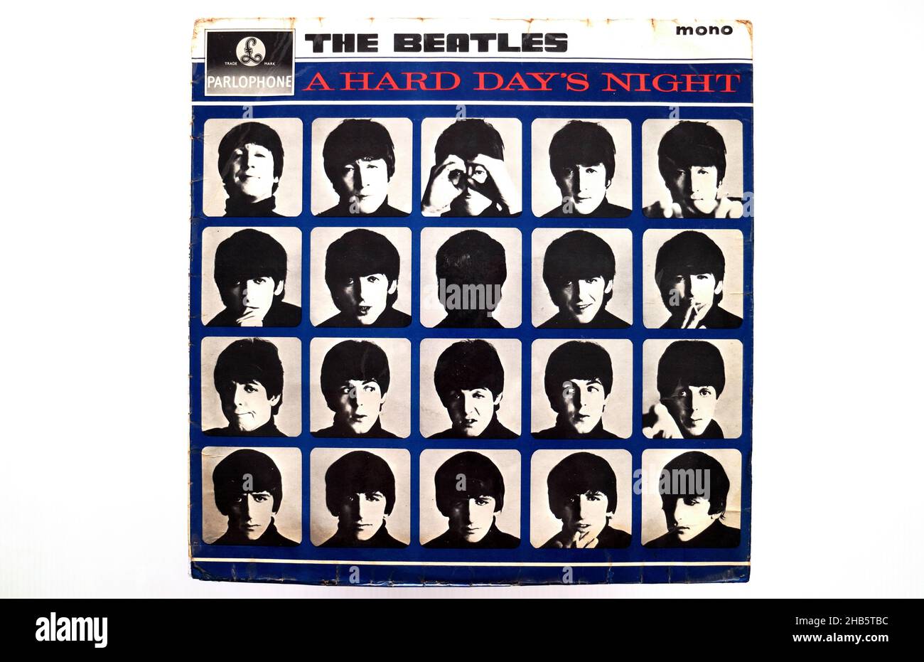 A Hard Day's Night Vinyl Album LP Album von The Beatles - Original 1964 Mono Pressing. Stockfoto