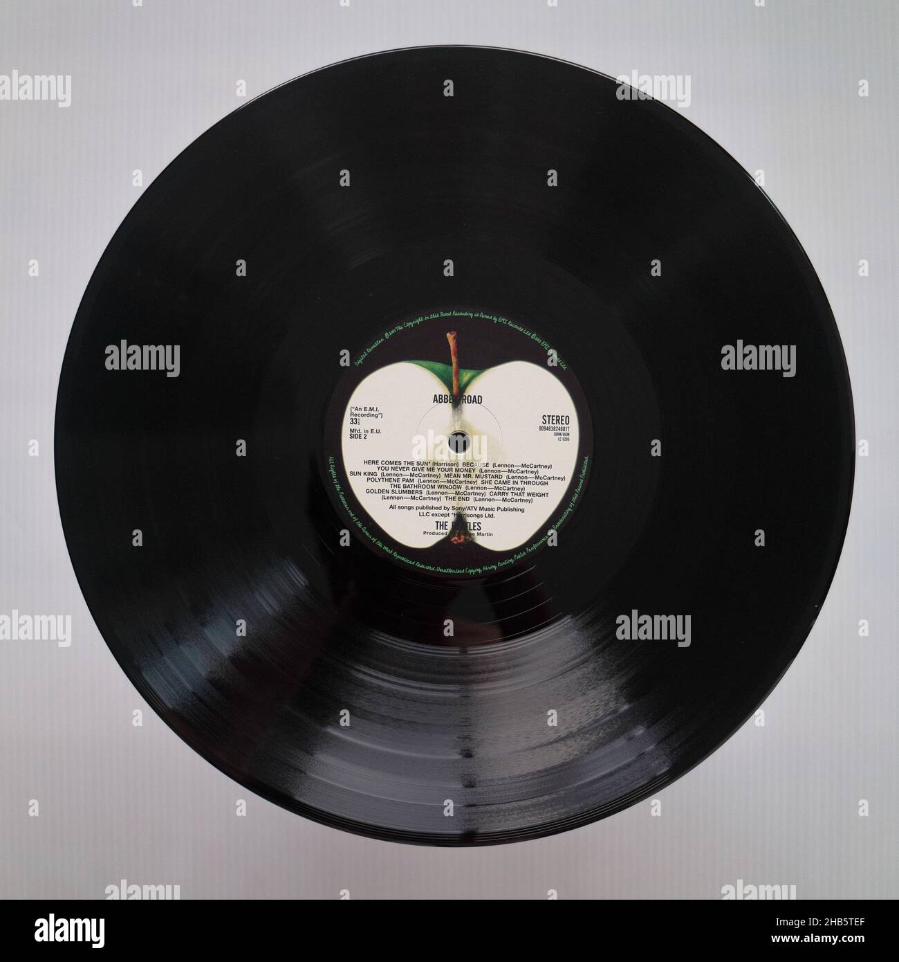 Abbey Road Vinyl-Album LP von den Beatles Stockfoto