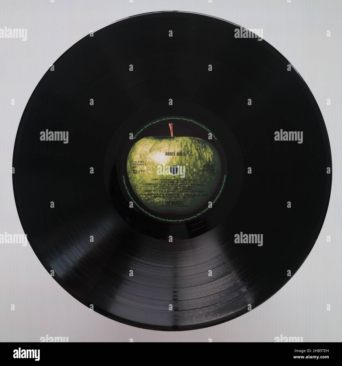 Abbey Road Vinyl-Album LP von den Beatles Stockfoto