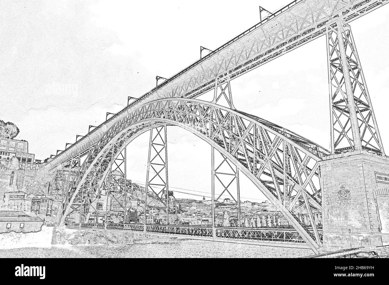 Ponte Luiz I, Eiffel-Brücke, Porto, Portugal Stockfoto