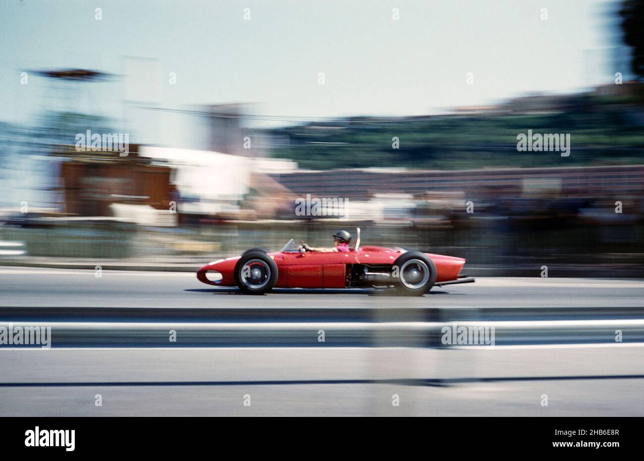 Photo Ancienne F1 1961 – Richie Ginther Sur Ferrari 156 – Tirage Vintage
