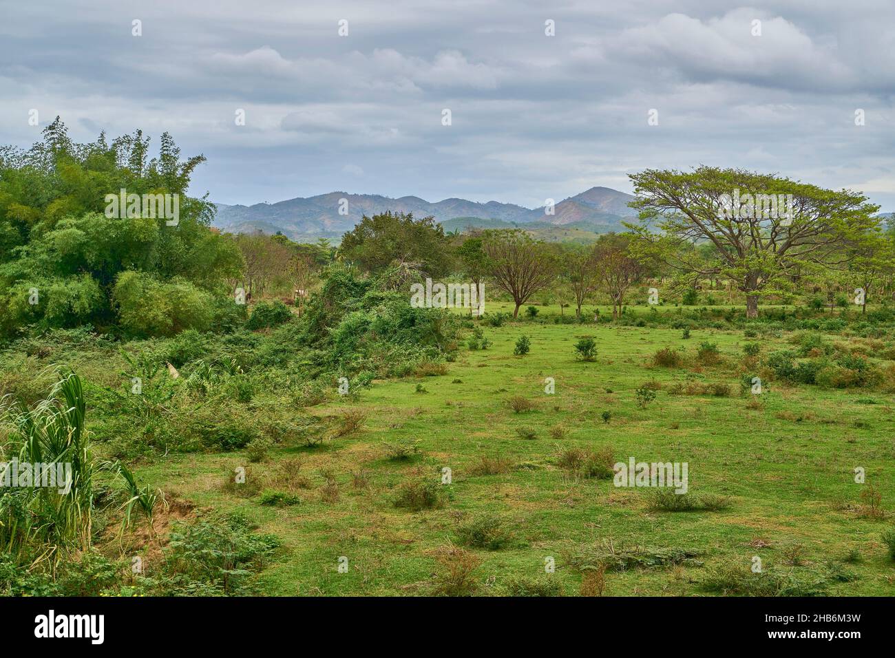 Kulturlandschaft im Tal der Ingenios, Kuba, Tal der Ingenios, Sancti Spiritus Stockfoto