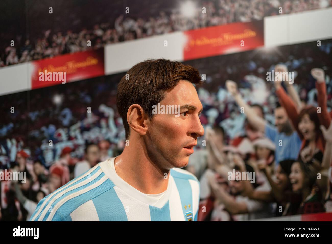 Lionel Messi Wachsfigur im Madame Tussauds Istanbul. Lionel Messi ist ein argentinischer Fußballprofi. Stockfoto