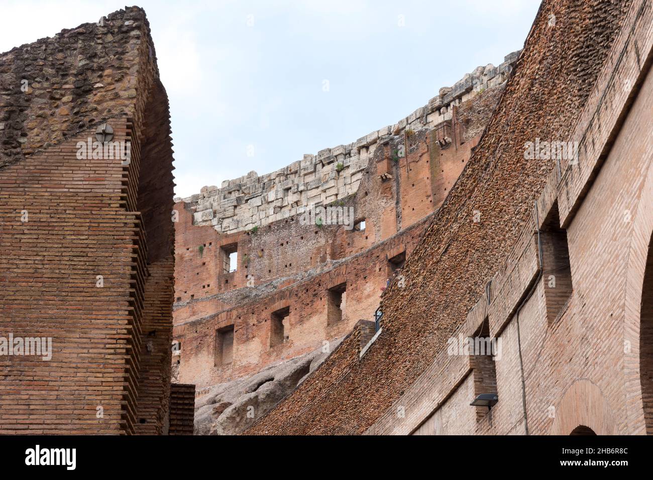 Ansichten und Details des kolosseum-Denkmals in rom in Italien Stockfoto