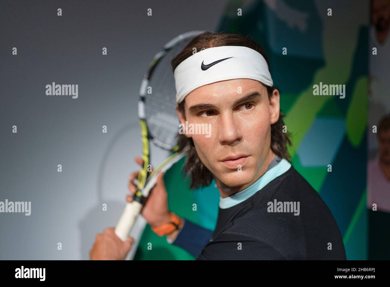 Rafael Nadal Wachsfigur im Madame Tussauds Istanbul. Rafael Nadal ist ein spanischer Profi-Tennisspieler. Stockfoto